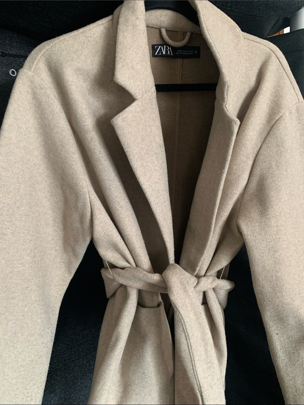 #575 Zara Beige Belted Trench Coat